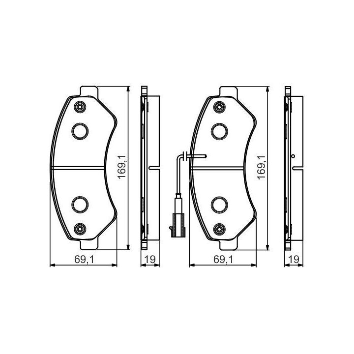 Ön Fren Balatası Fiat Ducato III Boxer III Jumper III Karsan Jest (2006-) - Bosch 0986495095