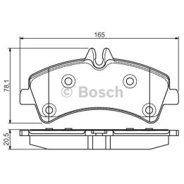 Arka Çift Teker Fren Balatası Mercedes Sprinter 5-T 906 VW Crafter 50 (2006-) - Bosch 0986495099