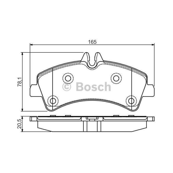 Arka Çift Teker Fren Balatası Mercedes Sprinter 5-T 906 VW Crafter 50 (2006-) - Bosch 0986495099