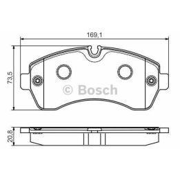 Ön Çift Teker Fren Balatası Mercedes Sprinter B906 B907 B910 VW Crafter (2006-2021) - Bosch 0986495107