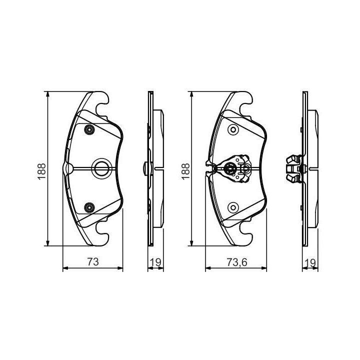 Ön Fren Balatası Audi A6 A4 A5 1.8 2.0 Tfsi Tdi (2007-) - Bosch 0986495110