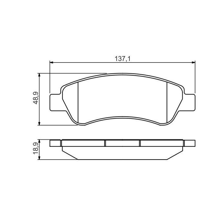Ön Fren Balatası Citroen Jumper Fiat Ducato Peugeot Boxer İçin (2004-) - Bosch 0986495254