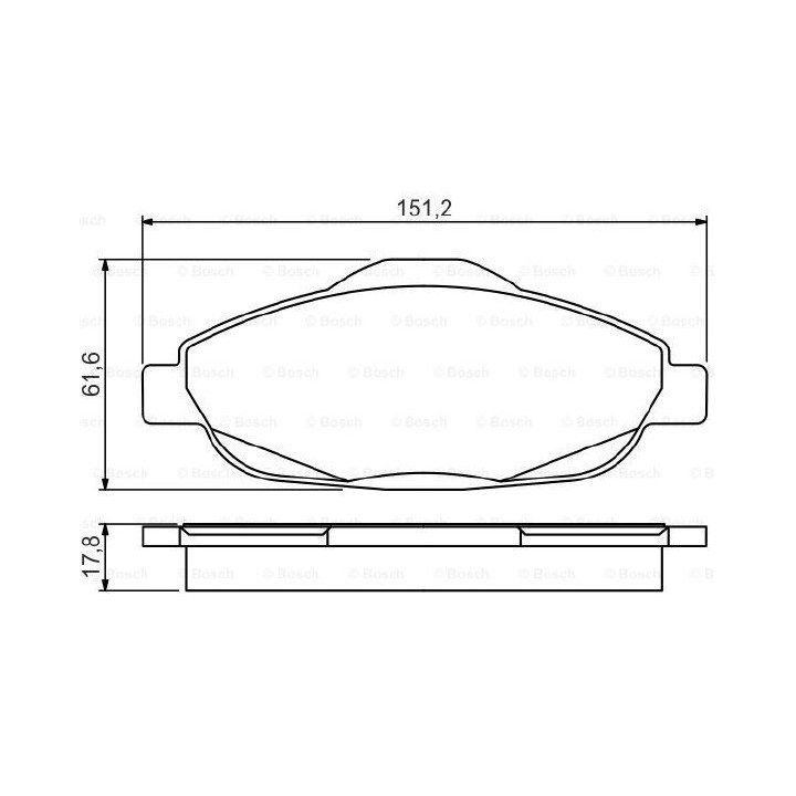 Ön Fren Balatası Peugeot 308 3008 İçin (2007-) - Bosch 0986495266