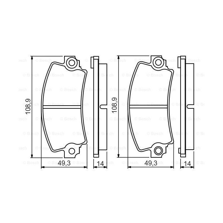Ön Fren Balatası Renault R12 R16 Dacia Pick-Up Citroen Visa İçin - Bosch 0986495270