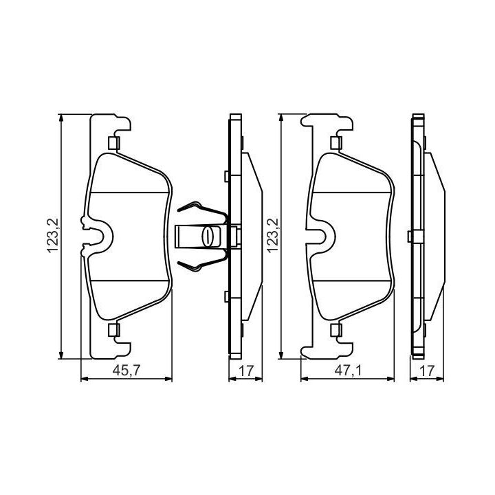 Arka Fren Balatası BMW 3 Serisi F30 Ve 1 Serisi F20 İçin (2010-) - Bosch 0986495289