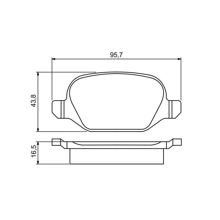 Arka Fren Balatası Fiat Linea Ve Alfa Romeo 147 156 İçin (2001-) - Bosch 0986495291