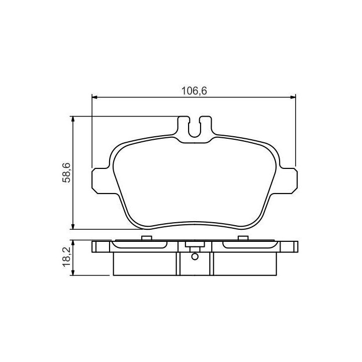 Arka Fren Balatası Mercedes W117 W176 W246 CLA 200 CDI İçin (2013-) - Bosch 0986495348