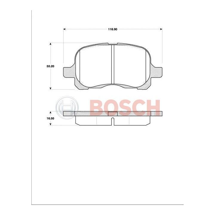 Ön Fren Balatası Toyota Corolla AE101 E11 E12 (1998-) - Bosch 0986TB2326