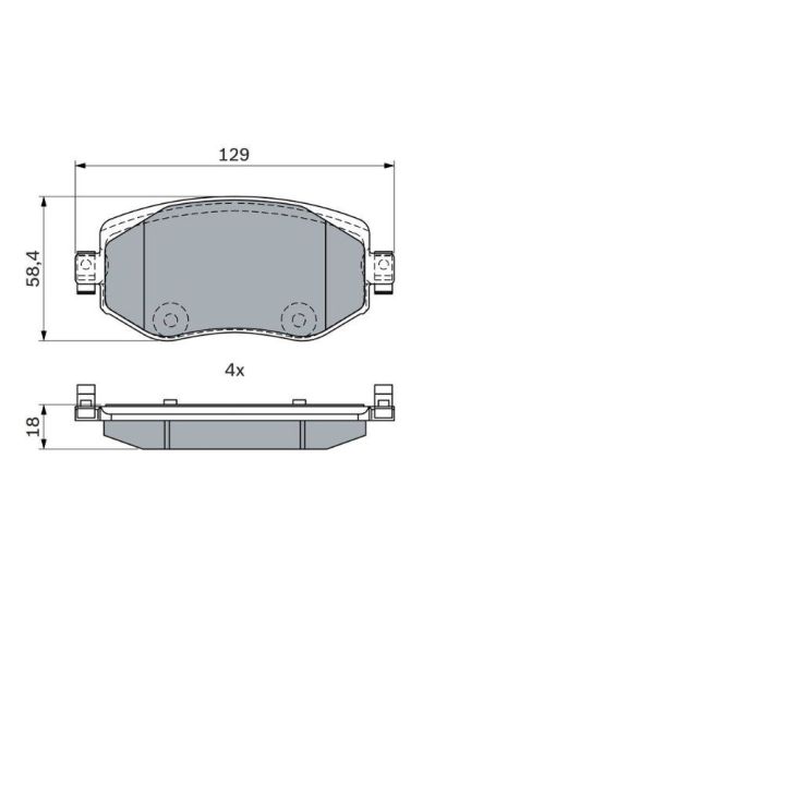 Ön Fren Balatası Renault Megane IV 1.2 Tce 1.5 Dci (2016-) - Bosch 0986424386