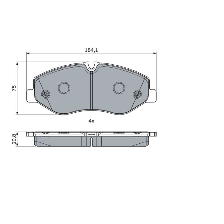 Ön Disk Fren Balatası Mercedes V200 V250 V114 V116 V119 (2014-) - Bosch 0986494914