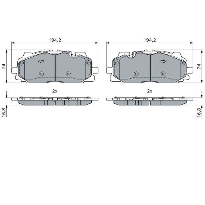 Audi Q7 2.0 3.0 TFSI TDI Ön Fren Balatası (2015-) - Bosch 0986424429