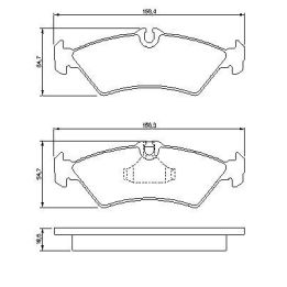 Arka Fren Balatası Mercedes Sprinter 312 211 313 411 LT 35 İçin (1995-2006) - Bosch 0986424219