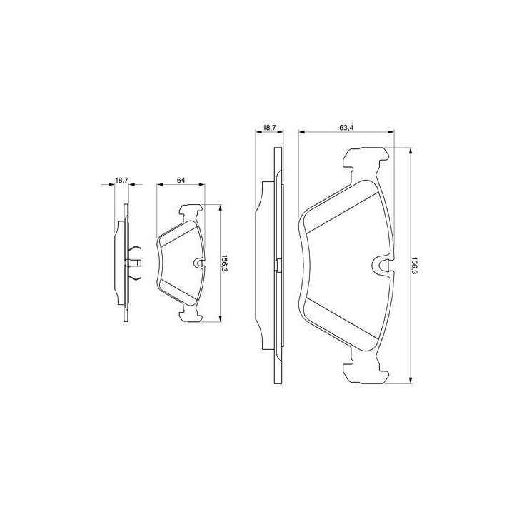 Ön Fren Balatası Bmw 5 Serisi E34 Ve 7 Serisi E32 (1988-1996) - Bosch 0986424351