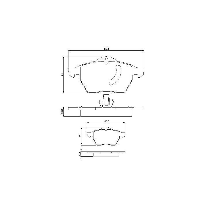 Ön Fren Balatası Opel Calibra A Ve Vectra B (1990-2002) - Bosch 0986424360