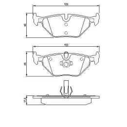 Arka Fren Balatası Bmw 3 Serisi E36 E46 Z3 Z4 (1990-2008) - Bosch 0986424484