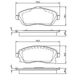 Ön Fren Balatası Opel Corsa 1.0 1.2 (2000-2006) - Bosch 0986424527