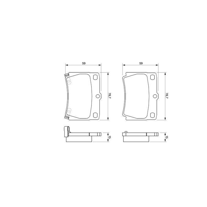 Mitsubishi Pajero Sport Arka Fren Balatası (1996-2009) - Bosch 0986424711