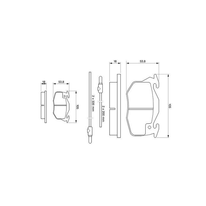 Fren Balatası Citroen Saxo Peugeot 106 Uyumlu (1996-2005) - BOSCH 0986461763