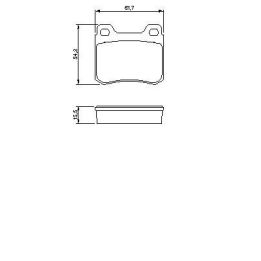 Arka Fren Balatası Mercedes W124 E Serisi W201 (1984-1996) - Bosch 0986466871
