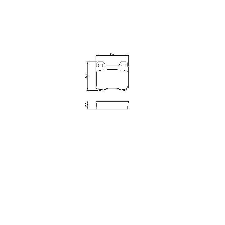 Arka Fren Balatası Mercedes W124 E Serisi W201 (1984-1996) - Bosch 0986466871