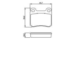 Arka Fren Balatası Mercedes Benz 190 W201 (1982-1993) - Bosch 0986466874