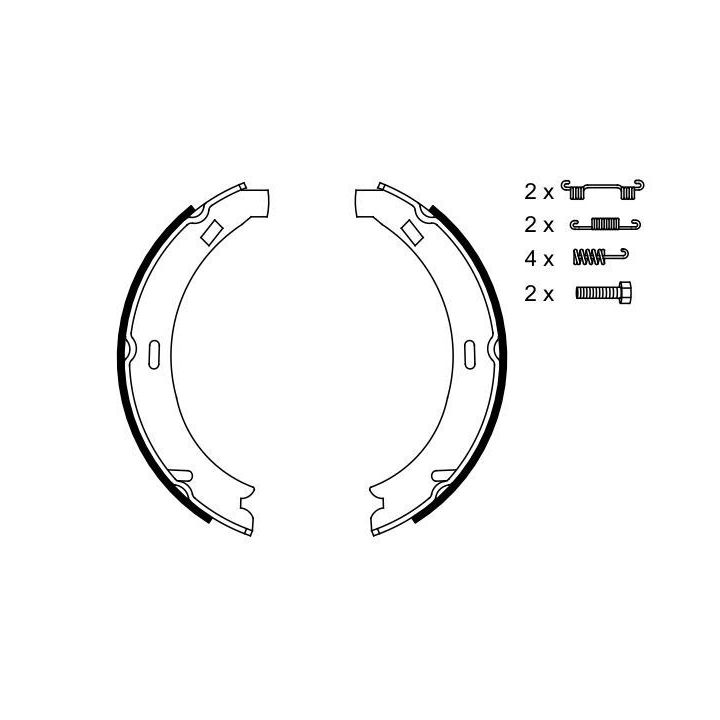 El Fren Balatası Mercedes W203 S203 CL203 C209 A209 R171 Vaneo İçin (2002-2011) - Bosch 0986487582