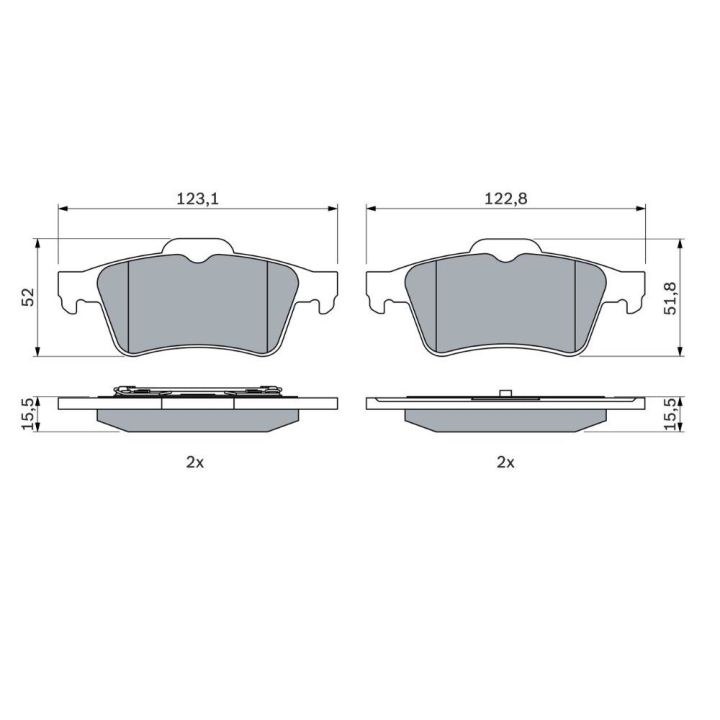 Arka Fren Balatası Laguna Ii Focus C-Max Vectra C İçin (2002-2013) - Bosch 0986494032