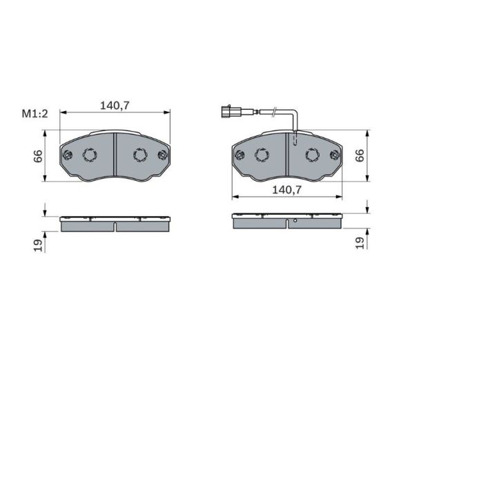 Ön Fren Balatası Ducato Boxer Jumper İçin (1998-) - Bosch 0986494048