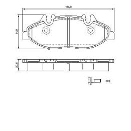 Ön Fren Balatası İkaz Kablolu Mercedes Vito (2003-2010) - Bosch 0986494081