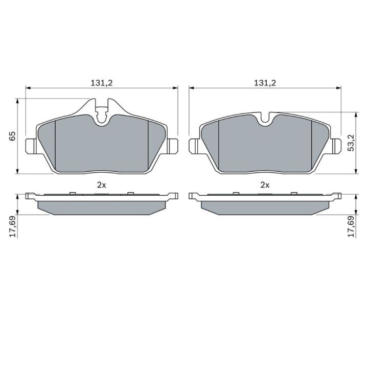 Ön Fren Balatası Bmw E87 ve Mini R55 R56 R57 R58 (2004-) - Bosch 0986494120
