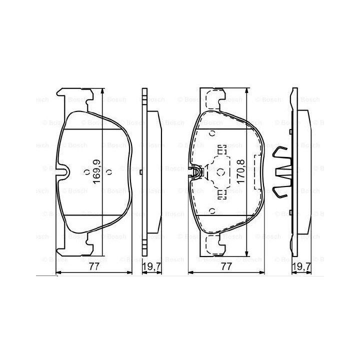 Ön Fren Balatası Bmw X5 E70 E71 X6 F15 F85 F16 F86 İçin - Bosch 0986494191