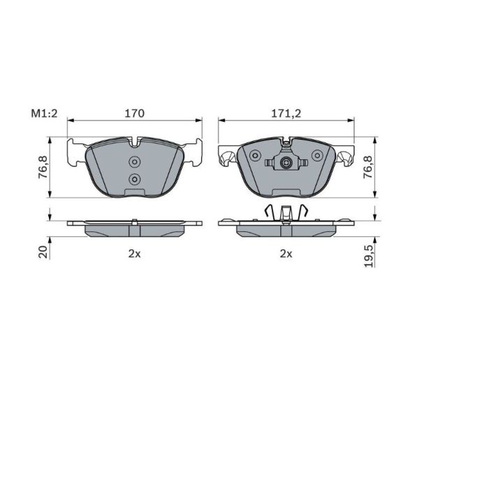 Ön Fren Balatası Bmw X5 E70 E71 X6 F15 F85 F16 F86 İçin - Bosch 0986494191