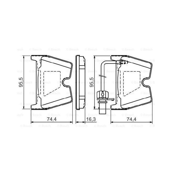 İkaz Kablolu Ön Fren Balatası Phaeton R8 Rs4 (2006-2010) - Bosch 0986494216