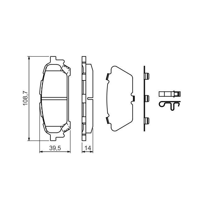 Arka Fren Balatası Subaru Forester 2.0 2.5 (2002-2005) - Bosch 0986494232