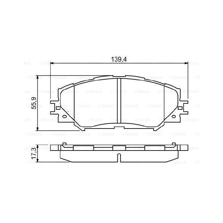 Ön Fren Balatası Toyota Auris Rav4 (2006-) - Bosch 0986494240