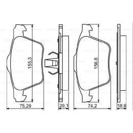 Ön Fren Balatası Volvo V60 V70 S60 (2011-) - Bosch 0986494245