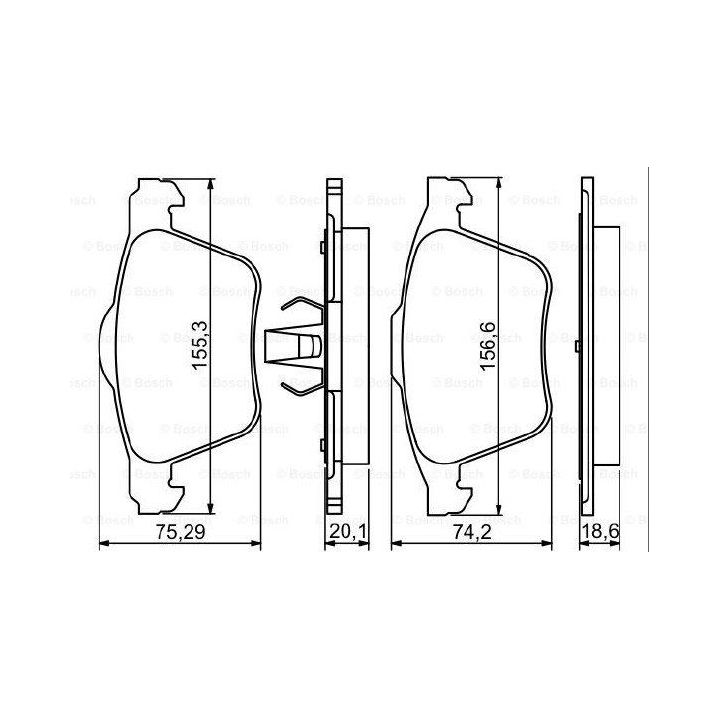 Ön Fren Balatası Volvo V60 V70 S60 (2011-) - Bosch 0986494245