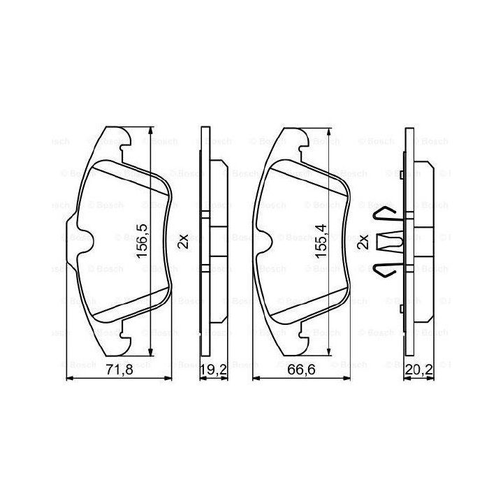 Ön Fren Balatası Range Rover Evoque (2011-) - Bosch 0986494246