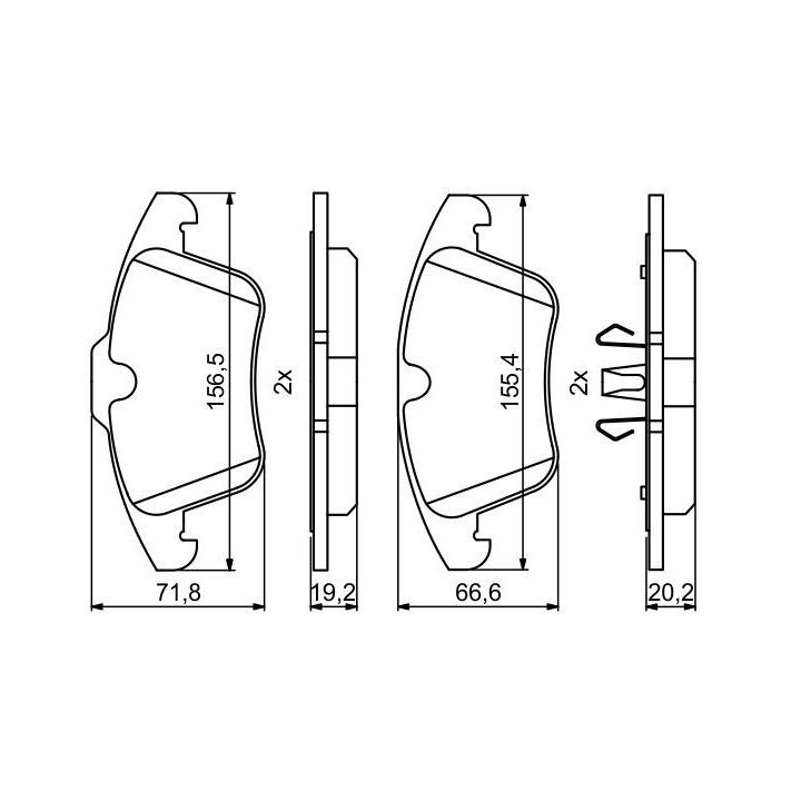 Ön Fren Balatası Range Rover Evoque (2011-) - Bosch 0986494246