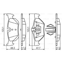 Arka Fren Balatası Bmw E87 E90 X1 E84 İçin - Bosch 0986494272