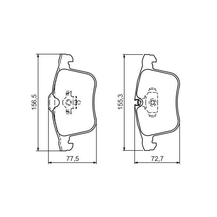 Ön Fren Balatası Opel Vectra Signum İçin (2003-2005) - Bosch 0986494280