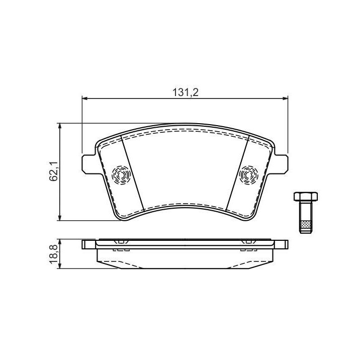 Ön Fren Balatası Renault Kangoo İçin (2008-) - Bosch 0986494332
