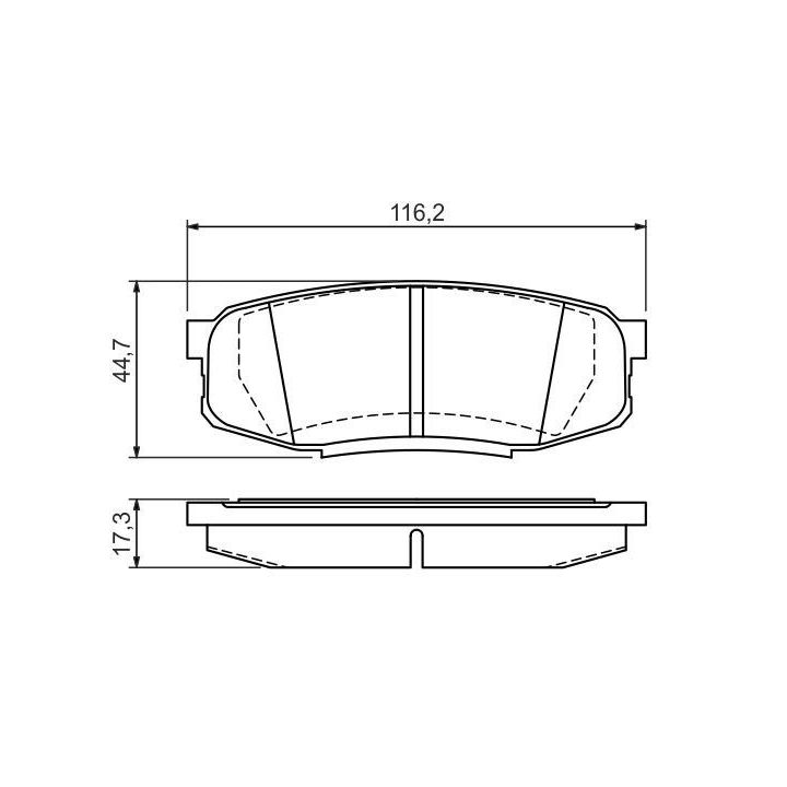 Arka Fren Balatası Toyota Land Cruiser Prado Uyumlu (2007-2013) - Bosch 0986494380
