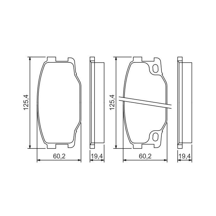 Ön Fren Balatası Mitsubishi Canter 35-55 (1998-2005) - Bosch 0986494442