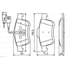 Ön Fren Balatası Fiat Doblo Cargo Opel Combo (2010-) - Bosch 0986494453