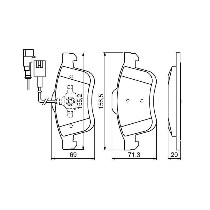 Ön Fren Balatası Fiat Doblo Cargo Opel Combo (2010-) - Bosch 0986494453