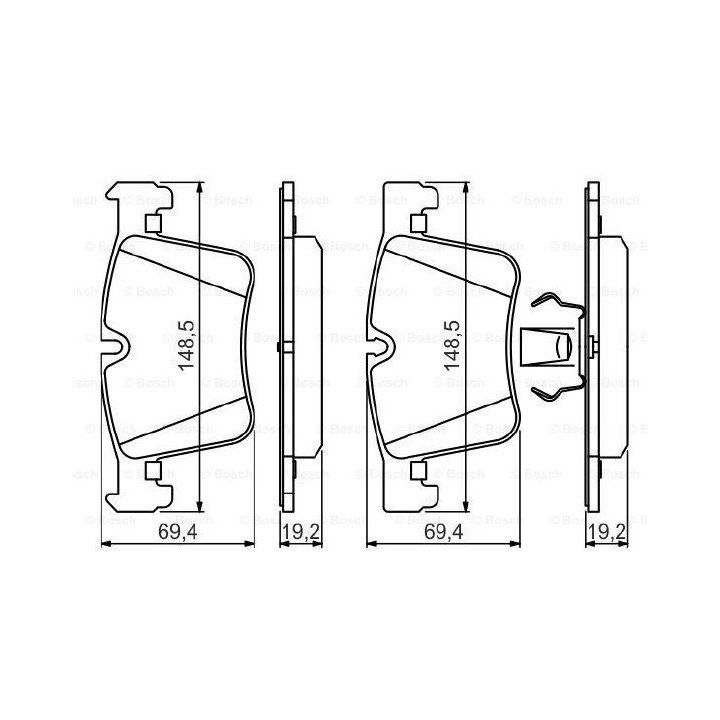 Ön Fren Balatası BMW F20 F30 X3 E83 F25 - Bosch 0986494487
