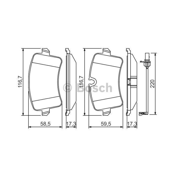 Arka Fren Balatası Audi A6 (4G2) Avant (4G5) - Bosch 0986494488