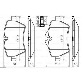 Ön Fren Balatası Mini Cooper Countryman (2010-) - Bosch 0986494489