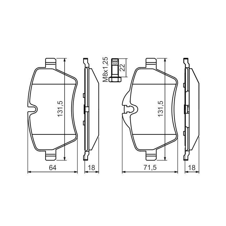 Ön Fren Balatası Mini Cooper Countryman (2010-) - Bosch 0986494489